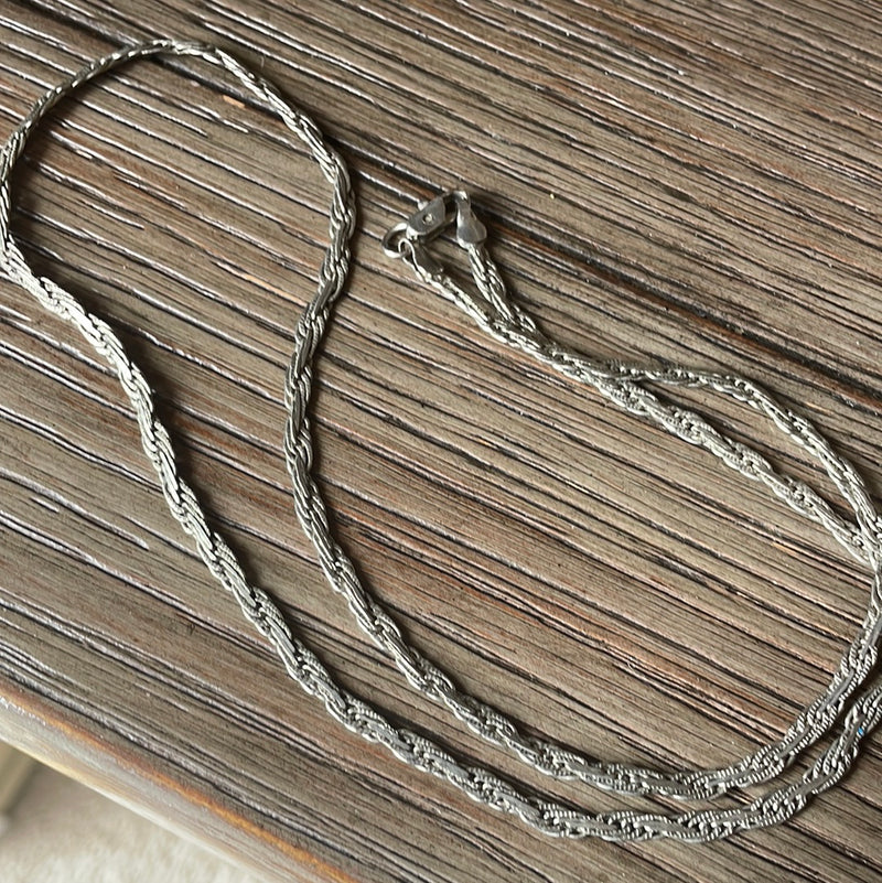 Braided Chain - Sterling Silver - Vintage