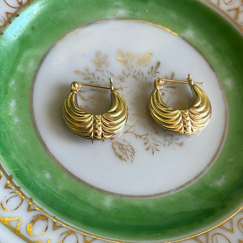 Mini Louis Gold Hoop Earrings – Reluxe Vintage