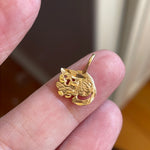 Cat Pendant - 14k Gold - Vintage