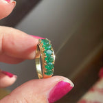 Emerald Band - 10k Gold - Vintage