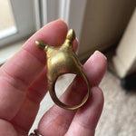 Rhino Ring - Brass - Vintage