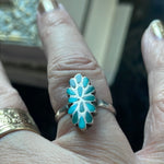 Turquoise Dishta Ring - Sterling Silver - Vintage