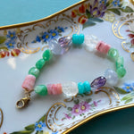 Gemstone Candy Bracelet - Sterling Silver - Handmade