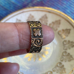 Engraved Cigar Band - 10k Rose Gold - Antique