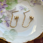 Chain Drop Earrings - 14k Gold - Vintage