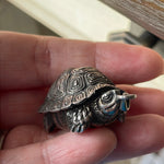 Turtle Locket - Sterling Silver - Vintage