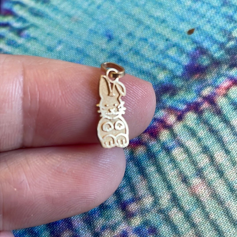 Bunny Pendant - 14k Gold - Vintage