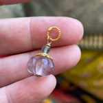 Carved Fluorite Pumpkin Pendant - Gold Filled - Handmade