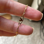 Heart Station Necklace - 14k Gold - Vintage