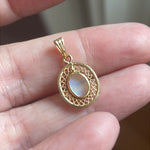 Opal Filigree Pendant - 14k Gold - Vintage