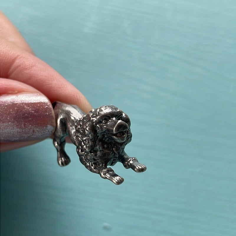 Dog Figurine - Sterling Silver - Vintage