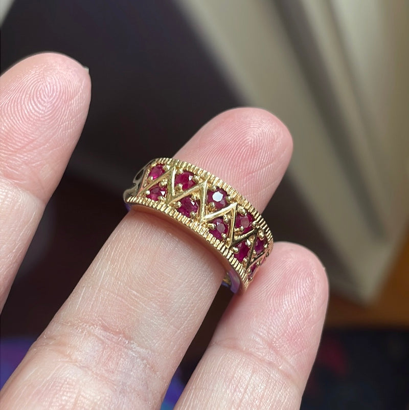 Ruby Band - 14k Gold - Vintage