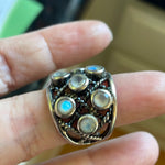 Moonstone Ring - Sterling Silver - Vintage