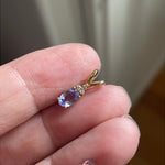 Tanzanite Pendant - White Topaz - 10k Gold - Vintage