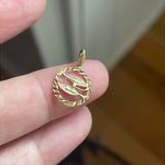 Pisces Pendant - 14k Gold - Vintage