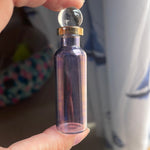 Mini Glass Bottle - Purple - Vintage