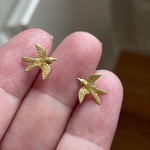 Bird Stud Earrings - 9k Gold - Vintage