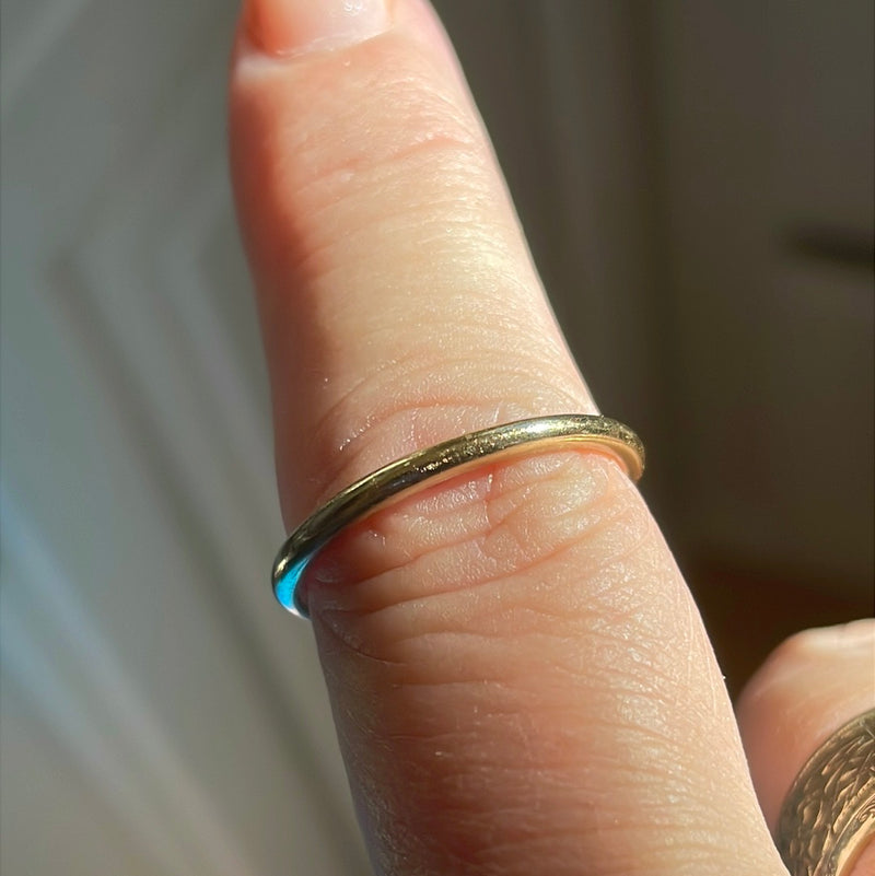 Rounded Band - 14k Gold - Vintage