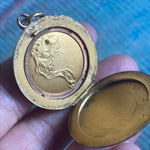 Nouveau Lady Locket - Paste - Gold Filled - Antique