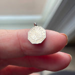 Tiny Coin Pendant - Sterling Silver - Vintage