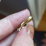 Peridot Teardrop Pendant - Diamond - 10k Gold - Vintage