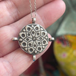 Medallion Pendant - Sterling Silver - Vintage