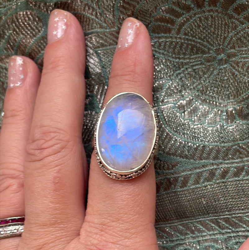 Moonstone Ring - Sterling Silver - Modern