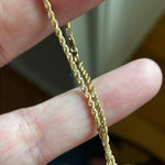 Gold Rope Chain Bracelet - 10k Gold - Vintage