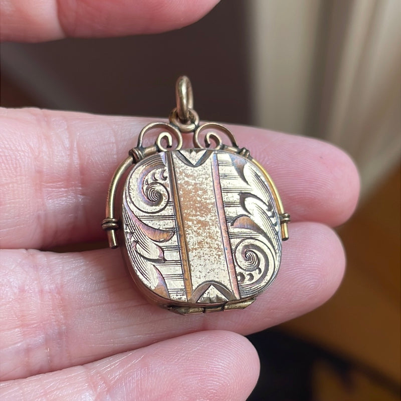 Ornate Locket - Gold Filled - Antique - As Found