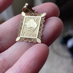 Taurus Pendant - Zodiac - 10k Gold - Vintage