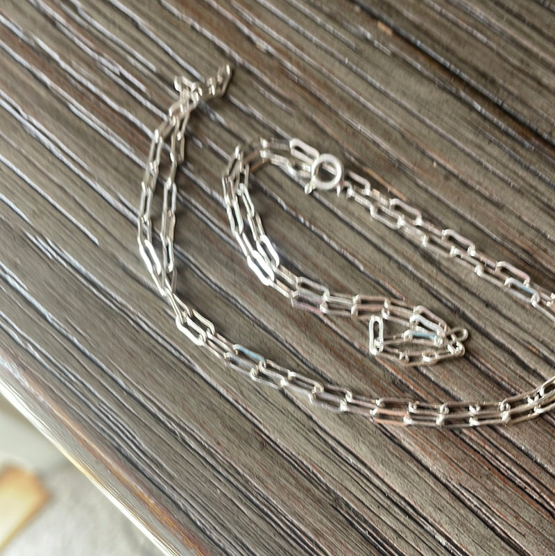 Paper Clip Chain - Sterling Silver - Vintage