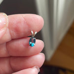 London Blue Topaz Pendant - 14k Gold - Vintage