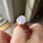 Lavender Jade Ring - 14k Gold - Vintage