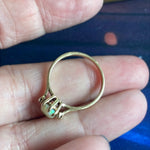 Opal Diamond Ring - 10k Gold - Vintage