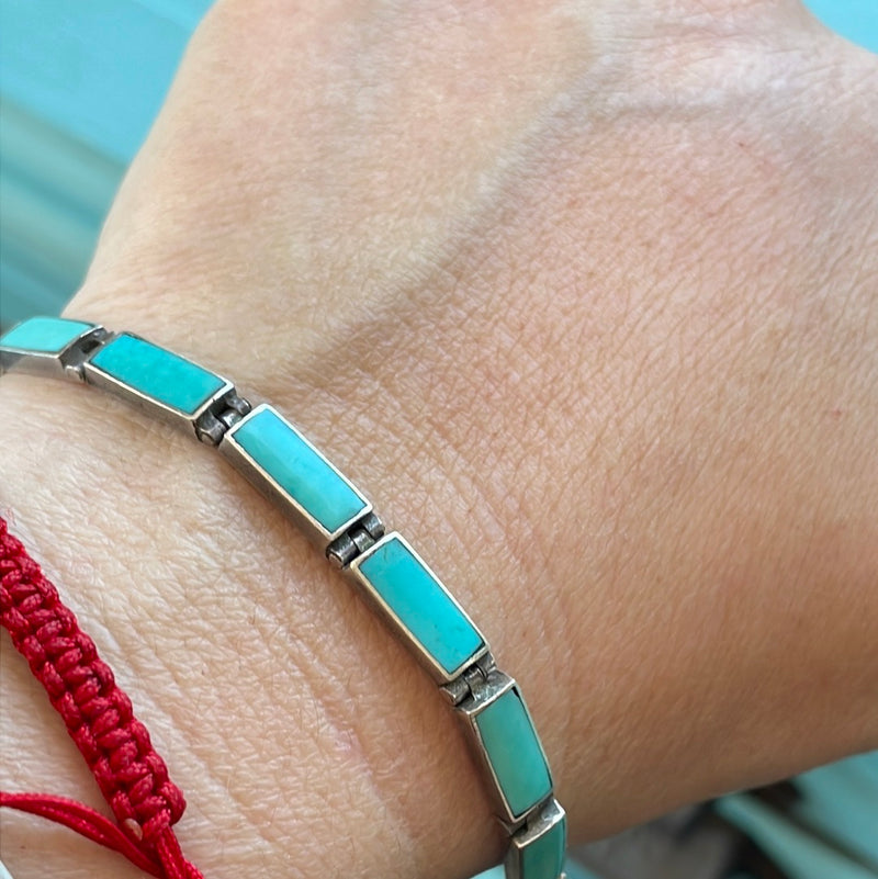 Turquoise Bracelet - Sterling Silver - Vintage