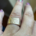 Engraved Gold Signet Ring - 10k Gold - Vintage