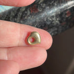 Heart Pendant - Large Hole - 10k Gold - Vintage