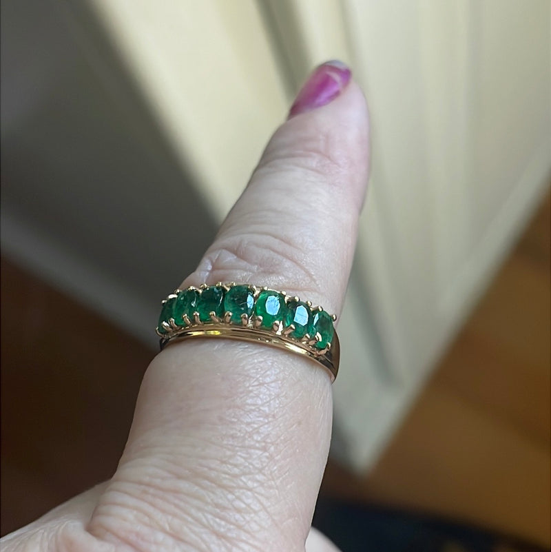 Emerald Band - 10k Gold - Vintage