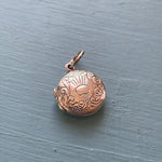 Engraved Locket -Sterling Silver - Vintage