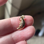 Puffy Moon Pendant - 14k Gold - Vintage