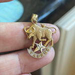 Taurus Pendant - 10k Gold - Vintage