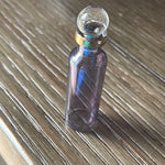 Mini Glass Bottle - Purple - Vintage