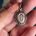 Moonstone Ornate Pendant - Sterling Silver - Vintage