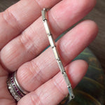 Long Bar Chain - Sterling Silver - Vintage