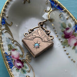 Opal Locket - Rose Gold Filled - Antique