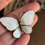 Enamel Butterfly Brooch - Sterling Silver - Denmark - Volmer Bahner - Vintage