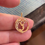 Surfer Pendant - 14k Gold - Vintage