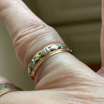 Floral Band - 14k White and Yellow Gold - Vintage