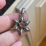 Amethyst Star Pendant - Sterling Silver - Vintage