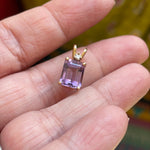 Amethyst Diamond Pendant - 14k Gold - Vintage